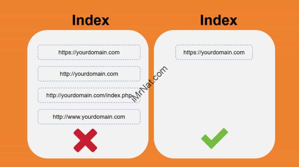 index the primary version of your page